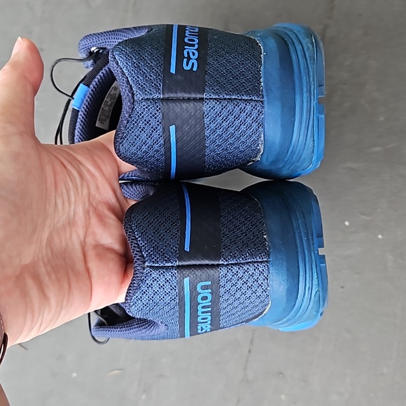 Salomon ortholite blue low hiking sneakers man's size 8 no tangle lasing system - Picture 3 of 7